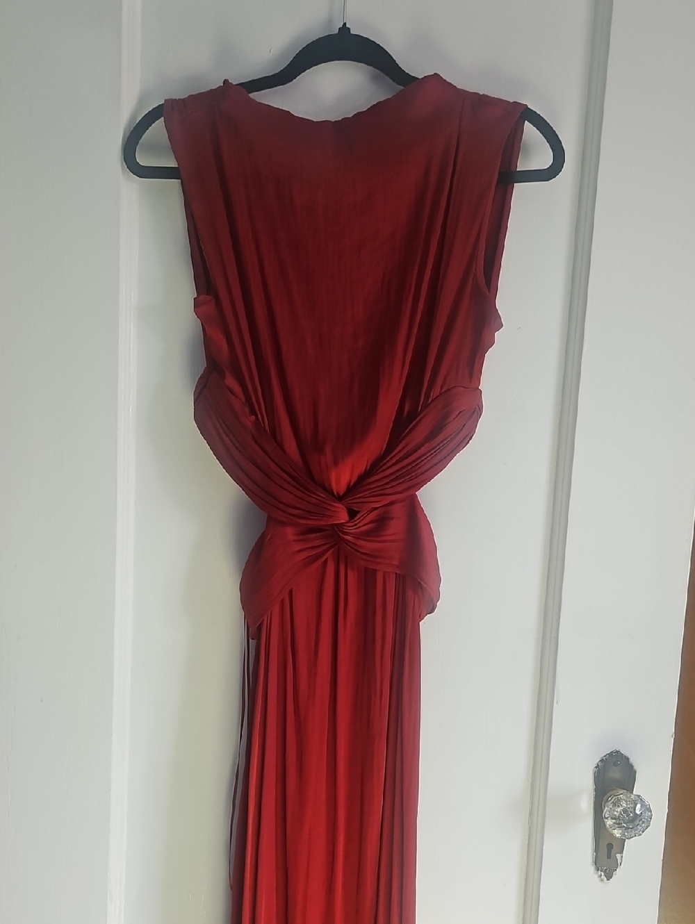 Zara Red Twist-Front Maxi Dress